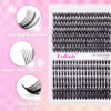 Picture of FADLASH DIY Lash Extension Kit Individual Lashes Cluster D Curl Eyelash Extension Kit D Curl Lash Clusters Lash Applicator Tool for Self Application at Home(KIT 40D+50D-D-12-18mm)