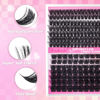 Picture of FADLASH Lash Extension DIY Kit Volume Fluffy Lash Clusters D Curl Cluster Lashes with Lash Bond and Seal Lash Tweezers for DIY Eyelash Extension at Home for Self Use（Kit 100D+200D-0.07D-12-18MIX）