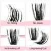 Picture of FADLASH Lash Extension DIY Kit Volume Fluffy Lash Clusters D Curl Cluster Lashes with Lash Bond and Seal Lash Tweezers for DIY Eyelash Extension at Home for Self Use（Kit 60D+80D-0.07D-12-18MIX）