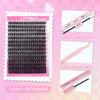 Picture of FADLASH DIY Lash Extension Kit Individual Lashes Cluster D Curl Eyelash Extension Kit D Curl Lash Clusters and Lash Applicator Tool for Self Application at Home(KIT 60D-D-12-18mm)
