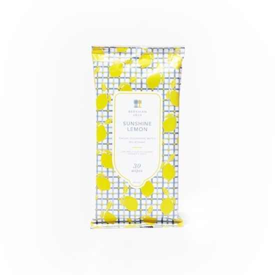 Picture of Beekman 1802 Face & Body Wipes, Sunshine Lemon Scented, 30 Count - Cleanses Dirt & Makeup, With Goat Milk, Aloe & Vitamin E - Alcohol Free, Biodegradable, Good for Sensitive Skin