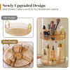Picture of Aveniee 360 Rotating Makeup Organizer for Vanity, Upagraded Perfume Skincare Bathroom Counter Organizers with Brush Divider, Two Tier Spinning Lipstick Cosmetic Makeup Lotion Storage Organizer(Gold)