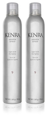 Picture of Kenra Design Spray 9 | Light Hold Hairspray | Tames Frizz & Flyaways | Lightweight, Brushable Formula | All Hair Types | 10 oz (2-Pack)