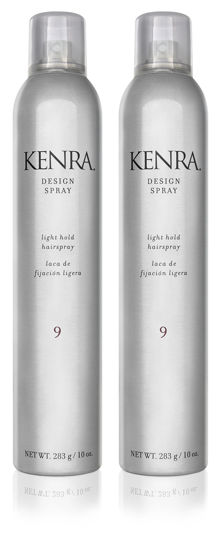 Picture of Kenra Design Spray 9 | Light Hold Hairspray | Tames Frizz & Flyaways | Lightweight, Brushable Formula | All Hair Types | 10 oz (2-Pack)