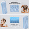 Picture of 2 PC Silicone Exfoliating Body Scrubber, 2 in 1 Silicone Body Shampoo Brush, Soft Silicone Loofah for Sensitive Skin, Shower Silicone Hair Scalp Massager, Easy to Clean, Lather Well (Pink&Blue)