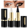Picture of evpct 2Pcs Black Silver Gel Eyeliner Pencil Eye Black Face Paint Stick Makeup Set Waterproof Matte Cream Crayon Eyeliner Pencil Set Cat Eye Liners Eyeshadow delineador de ojos contra el agua