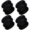 Picture of Chuangdi 4 Pairs Wrist Bands for Washing Face Wrist Spa Microfiber Wrist Wash Towel Band Scrunchies Absorbent Wrist Sweatband for Women Prevent Liquid from Spilling(Black)