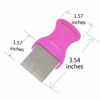 Picture of zYoung 4 Pcs Head Hair Comb Including 2 Pieces Hair Comb Double Sided 2 Pieces Removal Dandruff Comb with Metal Teeth