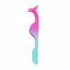 Picture of EIAKE False Eyelashes Applicator Tool Eyelash Extension Tweezers Remover Clip Tweezers Nipper (Pink to Blue)