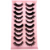 Picture of HBZGTLAD Soft Mink Eyelashes 3D Curl Winged End Eye Elongated Fake Lashes Thick Handmade Natural False Eyelash Messy Cross Lash Wholesale (G1-002)