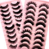 Picture of HBZGTLAD Soft Mink Eyelashes 3D Curl Winged End Eye Elongated Fake Lashes Thick Handmade Natural False Eyelash Messy Cross Lash Wholesale (G1-002)