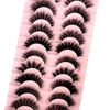 Picture of HBZGTLAD Soft Mink Eyelashes 3D Curl Winged End Eye Elongated Fake Lashes Thick Handmade Natural False Eyelash Messy Cross Lash Wholesale (G1-002)
