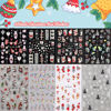 Picture of 8 Sheets 5D Christmas Nail Art Stickers Self-Adhesive Embossed Cute Santa Claus Reindeer Xmas Tree Designs Cartoon DIY Xmas Nail Art Stickers Decals Christmas Nail Supplies for Women Nails Art Decor