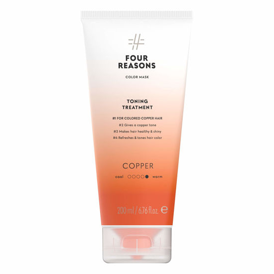 Picture of Four Reasons Color Mask - Copper - (27 Colors) Toning Treatment, Color Depositing Conditioner, Tone & Enhance Color-Treated Hair - Semi Permanent Hair Dye, Vegan and Cruelty-Free, 6.76 fl oz