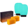 Picture of VALITIC 4 Pack Kojic Acid Vitamin C & Retinol Soap Bars for Dark Spot & A Pair Of Turquoise Exfoliating Gloves for Body Scrubs
