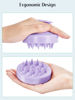 Picture of HEETA 2 Pack Hair Scalp Massager Shampoo Brush for Hair Growth, Hair Scalp Scrubber with Soft Silicone, Wet and Dry Hair Detangler (Purple & Grass Green)