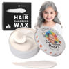 Picture of Temporary Silver White Hair Color Wax for Kids, Women Men Colored Hair Styling Mud, Washable Style Dye for Girl Boy Teens, DIY Instant Hair Coloring Gel Cream for Cosplay Halloween Children's Day