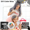 Picture of Temporary Silver White Hair Color Wax for Kids, Women Men Colored Hair Styling Mud, Washable Style Dye for Girl Boy Teens, DIY Instant Hair Coloring Gel Cream for Cosplay Halloween Children's Day