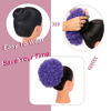 Picture of rosmile Afro Puff Drawstring Ponytail Extension for Black Women, Premium Purple 80 Gram Short Synthetic Afro Puff Ponytail for Natural Hair, Clip on Kinky Drawstring Curly Ponytail Bun