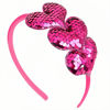 Picture of Valentines Day Heart Headband Rose Red Sequins Hair Band ,3 Glitter Love Hearts Hair Accessories for Women Girls Kids, Birthday New Year Wedding Party Costumes Headdress Decoration Hair Hoop 1 Pcs