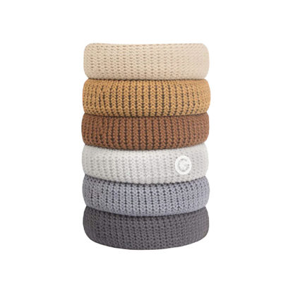 Picture of Gimme Beauty - Thick Fit Hair Bands - Choco - Damage Free Hair Ties - Made with Seamless Microfiber Elastics - Thick + Curly Hair Accessories - No Snagging, Dents, or Breakage (6 Count)