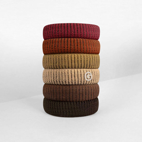 Picture of Gimme Beauty - Thick Fit Hair Bands - Rustic - Damage Free Hair Ties - Made with Seamless Microfiber Elastics - Thick + Curly Hair Accessories - No Snagging, Dents, or Breakage (6 Count)