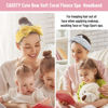 Picture of Casoty 6 Pieces Bow Hair Band Spa Headband for Women Soft Coral Fleece Headband for Washing Face Terry Cloth Headband Makeup Headband Yoga Sport Headband