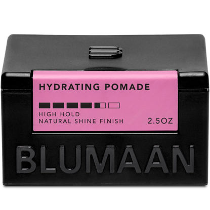 Picture of BluMaan Hydrating Pomade - Low Shine, High Hold - Water Based, Easy To Wash - Ideal for Quiffs, Pompadours, Ducktails & Slick Back Looks - 2.5 oz