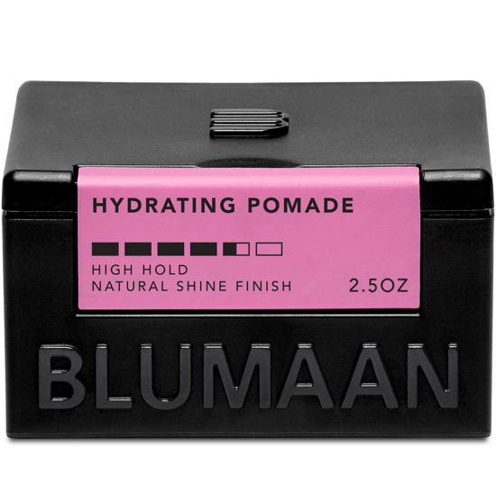 Picture of BluMaan Hydrating Pomade - Low Shine, High Hold - Water Based, Easy To Wash - Ideal for Quiffs, Pompadours, Ducktails & Slick Back Looks - 2.5 oz