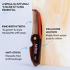 Picture of ZEUS Folding Mustache Comb, Handmade Saw-Cut Best Moustache Pocket Comb (Black, One Pack)