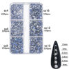 Picture of HNUIX Nail Rhinestones - 2880pcs Round Flat Back Gems Hotfix Rhinestones,Crystals,AB,with Kit, for Nail Art,Crafts Clothes DIY Decoration