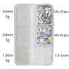 Picture of 3D Nail Art Charms Silver Nail Micro Caviar Beads Rhinestones for Acrylic Nails Mix Size Multishape AB Nail Rhinestones Nail Crystal Studs Flatback Pearl Kit for Nail DIY Craft Decoration