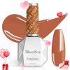 Picture of MelodySusie Brown Gel Nail Polish,0.5fl oz Transparent Brown Nails Soak Off UV LED Cinnamon Brown Gel Polish Gift for Women Nail Art Manicure Salon DIY Nail Design Decoration at Home-1654