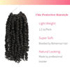 Picture of The BOHOBABE Pre-twisted Passion Twist Crochet Hair 8 Inch Short Black Pre-looped Crochet Passion Twist Braiding Hair 8 Packs (1B)