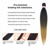 Picture of Pre Stretched Braiding Hair Extension 8 Packs 28 Inch Long Professional Pre-stretched Hair for Braiding Twist Braids Itch Free Hot Water Setting Yaki Straight Synthetic Hair for Women (#1B/27)