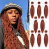 Picture of Ginger Braiding Hair Pre Stretched 12 Inch 8 Packs Braiding Hair Extensions for Crochet Box Braids Twists Locs Hair Itch Free Soft Yaki Texture Hot Water Setting (12inch,#350)