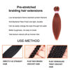 Picture of Ginger Braiding Hair Pre Stretched 12 Inch 8 Packs Braiding Hair Extensions for Crochet Box Braids Twists Locs Hair Itch Free Soft Yaki Texture Hot Water Setting (12inch,#350)