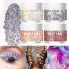 Picture of LANGMANNI Holographic Body Glitter Gel for Body, Face, Hair and Lip.Color Changing Glitter Gel Under Light. Vegan & Cruelty Free-1.35 oz (7# Pink Stardust)