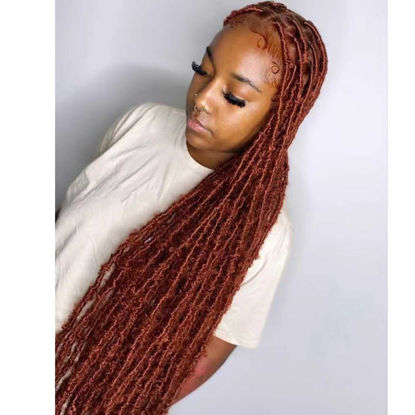 Picture of 30 Inch Soft Locs Crochet Hair 6 Packs Faux Locs Crochet Hair for Black Women for Butterfly Locs Hair (30 Inch (Pack of 6), 350#)