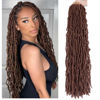 Picture of 30 Inch Soft Locs Crochet Hair Pre Looped 6 Packs Faux Locs Crochet Braids Curly Wavy Goddess Locs Dreadlocs Synthetic Hair For Black Women (30 Inch (Pack of 6), 30#)