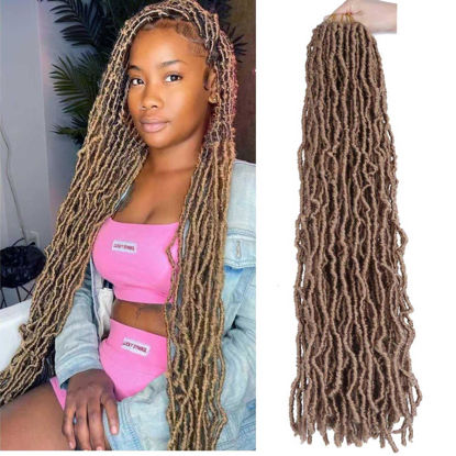 Picture of 30 Inch Soft Locs Crochet Hair 6 Packs Faux Locs Crochet Hair for Black Women for Butterfly Locs Hair (30 Inch (Pack of 6), 27#)