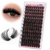 Picture of Focipeysa Fluffy Lash Clusters 100D Eyelash Clusters 10-18mm Fluffy Volume Individual Lashes D Curl Cluster Eyelash Extensions DIY Lash Extension for Beginners
