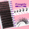 Picture of Focipeysa Fluffy Lash Clusters 100D Eyelash Clusters 10-18mm Fluffy Volume Individual Lashes D Curl Cluster Eyelash Extensions DIY Lash Extension for Beginners