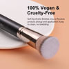 Picture of TEOYALL Kabuki Foundaiton Brush, Soft Dense Synthetic Bristles Flat Top Blending Buffing Brush For Liquid Cream Contour Bronzer Foundation