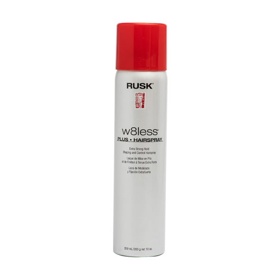 Picture of RUSK Designer Collection W8less Plus Extra Strong Hairspray, Provides Texture, Natural Shine, and Long-Lasting, Touchable Support, 10 oz.