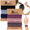 Picture of Wgniip 24 Pcs Boho Hair Ties for Women, 6 Colors Cute Hair Tie Bracelet for Thin and Thick Hair/Pony Tails, Multi-colored No Damage Hair Accessories
