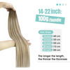 Picture of YoungSee Sew in Hair Extensions Human Hair Balayage Brown Human Hair Weft Extensions Medium Brown Fading to Brown Mix Platinum Weft Hair Extensions Real Human Hair no Tangle 20Inch 100G