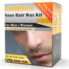 Picture of 120g Nose Hair Waxing Kit with 40 Applicators - Quick & Painless Hair Remover for Men and Women, Up to 20 Uses