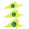 Picture of Professional Hair Clipper Combs Guides, Hair Clipper Guards 1 & 1/4" 1 & 1/2" 2", Mega NO.16 NO.12 NO.10 fits for Most Wahl Clippers (NO.10+NO.12+NO.16, Yellow)