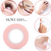 Picture of 6 Rolls Eyelash Tape, Adhesive Fabric Eyelash Extension Tape, Breathable Micropore Fabric Tape for Eyelash Extension Supplies,9 m/10 Yard Each Roll (Green+Pink)